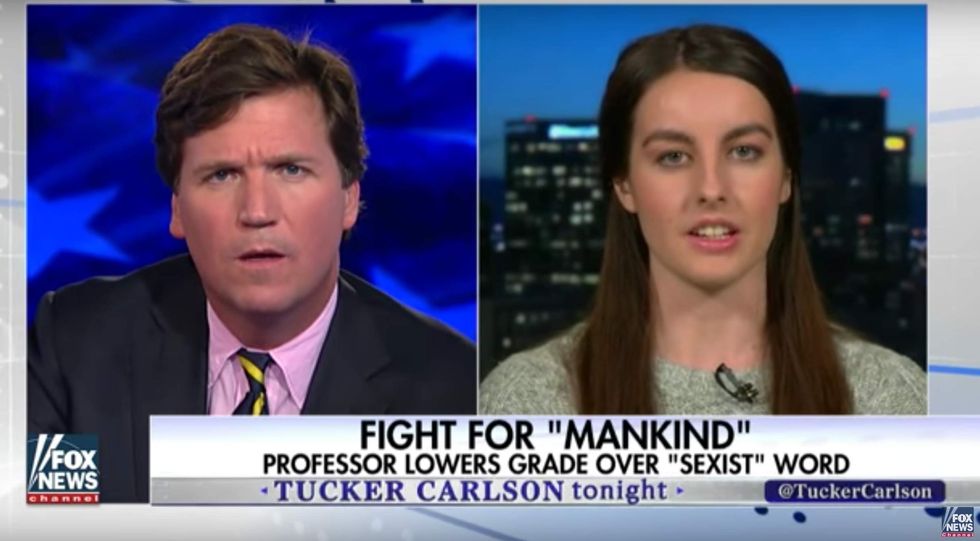 Student hits back at 'feminist' prof who docked essay grade for using 'sexist' word 'mankind