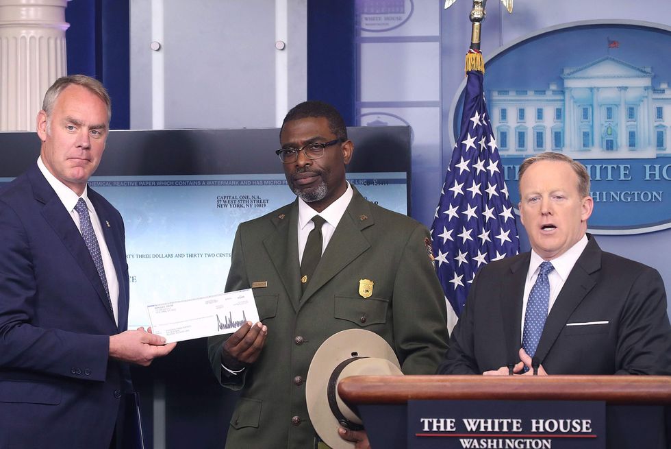 Trump has donated his first-quarter salary to the National Parks Service