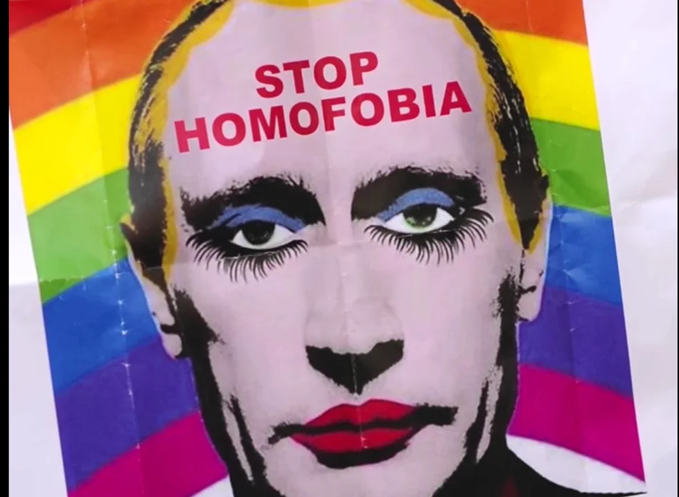 Russian government bans 'extremist' pro-gay image of Putin