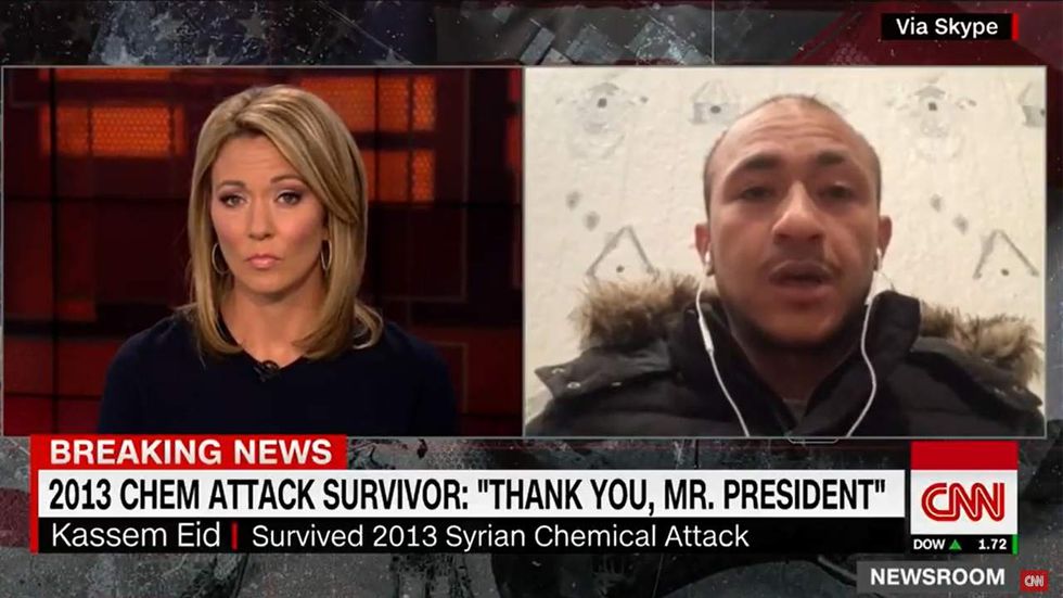 Syrian chemical attack survivor has an incredible message for Trump and anti-Trump protesters