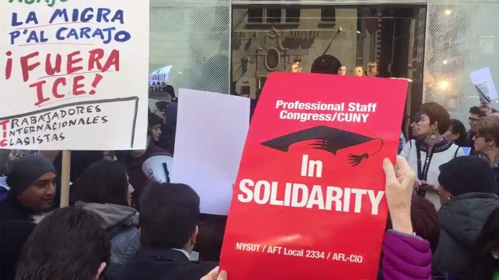 Immigrant workers at famous NYC business protest Trump, refuse to prove legal status