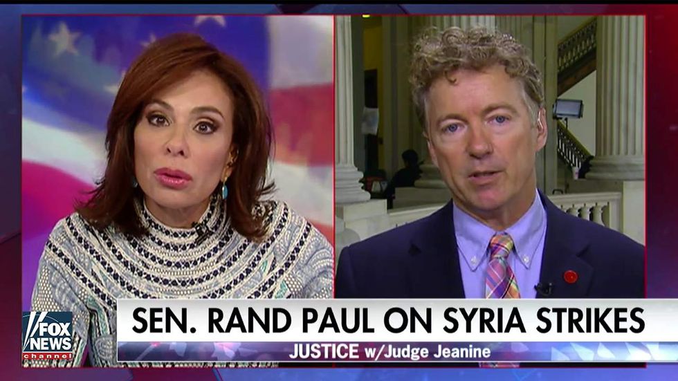 Rand Paul debates Judge Jeanine on Trump’s Syria attack, says ‘more refugees,’ ‘more death’ coming