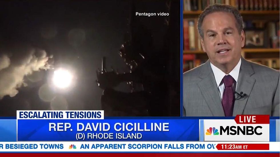 Dem Rep. Cicilline promotes crazy Trump conspiracy theory about North Korea, Syria and MOAB