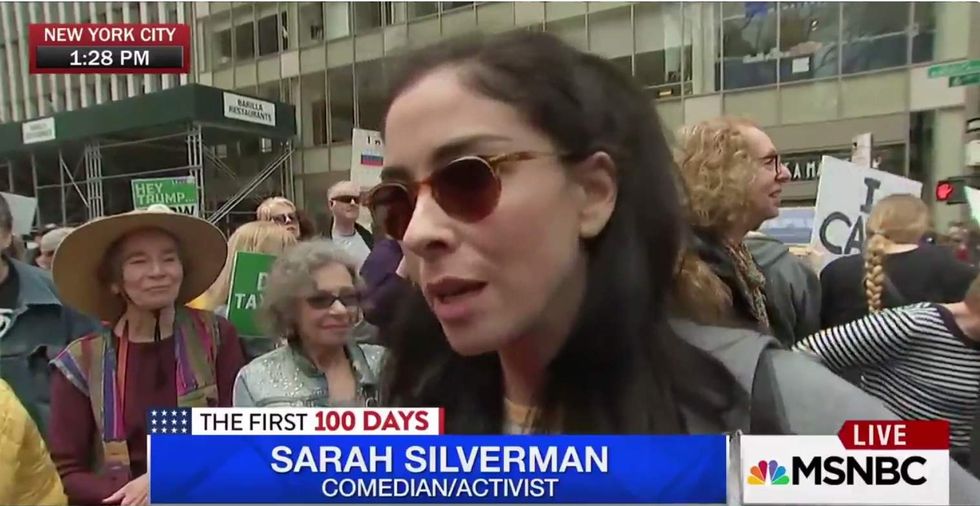 Liberal comedian Sarah Silverman unloads on Trump: 'Show us your f**king taxes you emotional child