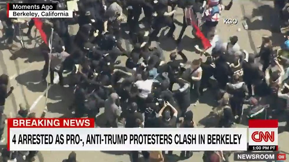 Watch: Violent brawl erupts at anti-Trump protest in far-left Berkeley