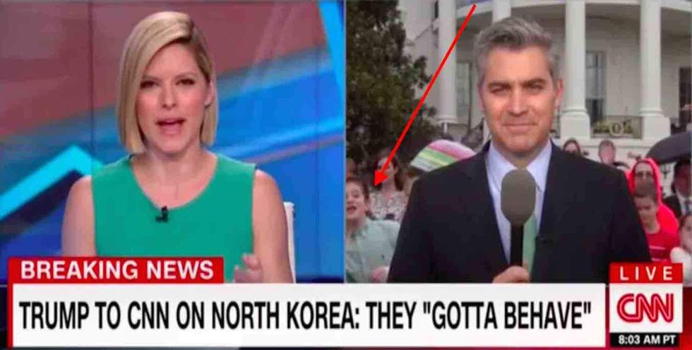 Watch: Kid photobombs 'fake news' CNN reporter at White House Easter Egg Roll