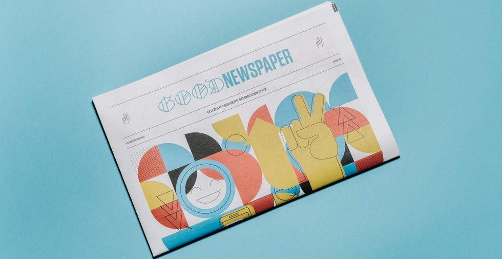 One storyteller is on a mission to spread good news with newspaper filled with hopeful headlines