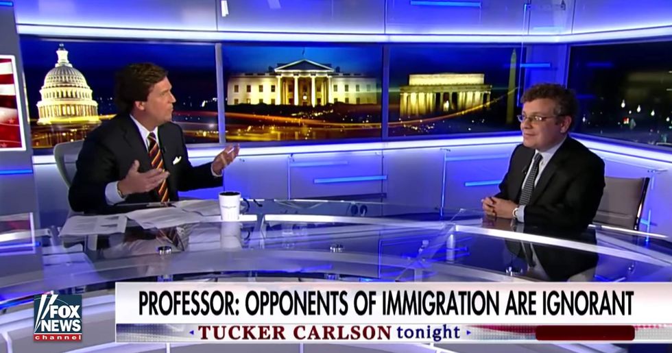 Tucker Carlson battles professor who claims Americans concerned about immigration are ‘ignorant\