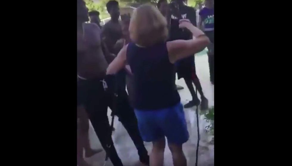 Insane video: 68-year-old woman tries to put a stop to noisy pool party. Watch what happens to her.