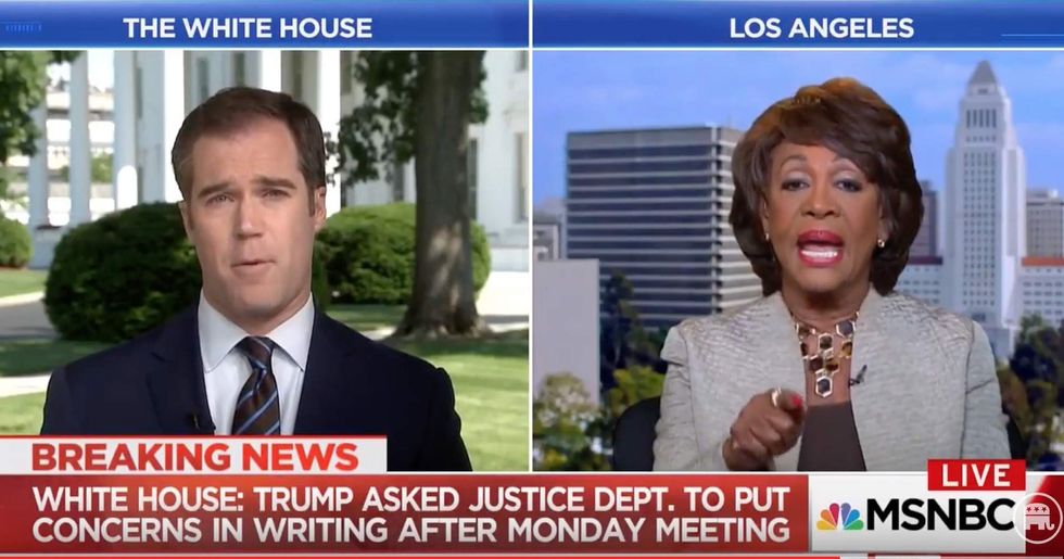 Watch: MSNBC host challenges Maxine Waters' contradictory statements on Comey