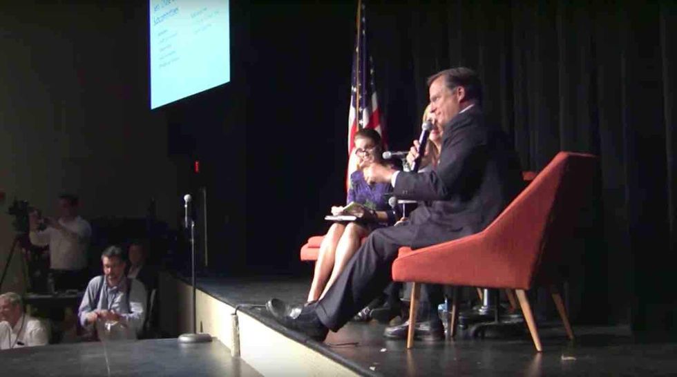 Crowd boos GOP lawmaker for invoking the name of God — in a church: Video