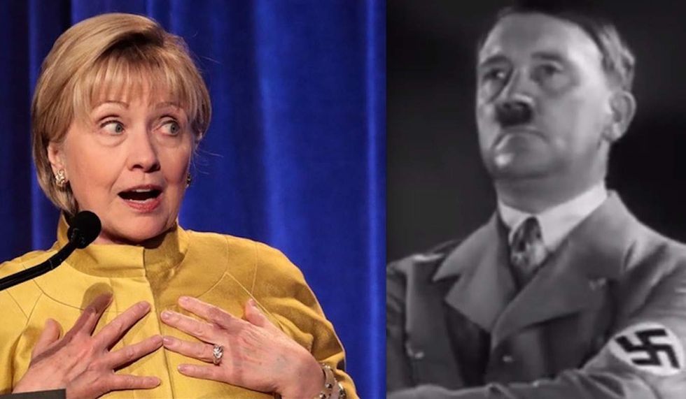 Hillary Clinton-Adolf Hitler meme 'liked' by NHL goalie from Germany — and fury follows