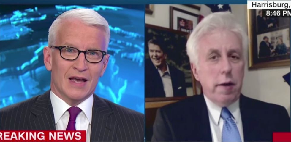 Anderson Cooper blurts out something hilarious to Trump supporter Jeffrey Lord