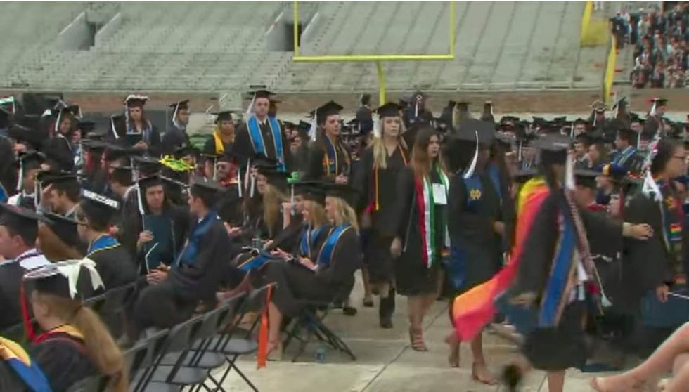 See what these liberal college students do when Mike Pence begins speaking at their graduation