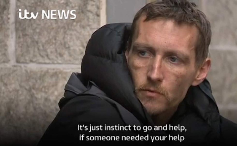 Homeless man shares how he aided victims of the Manchester terror attack
