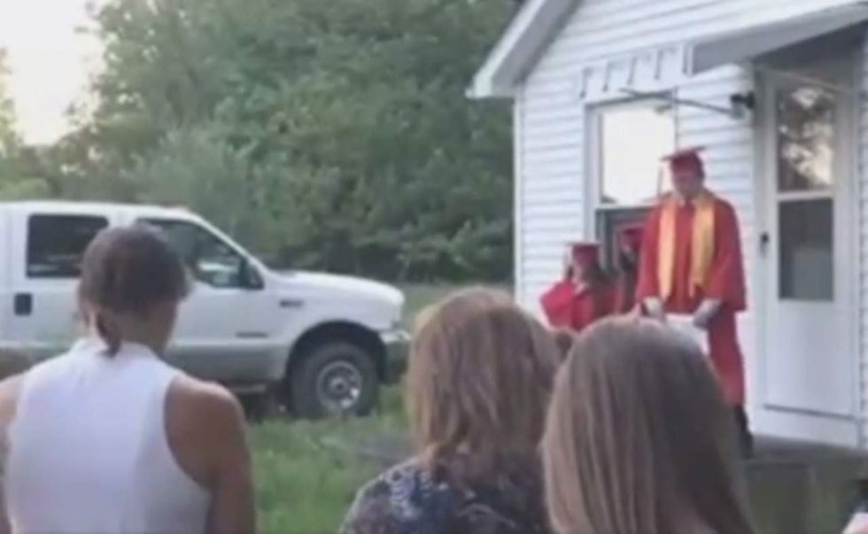 8th-grader barred from giving graduation speech over Bible verses. So he does the next best thing.