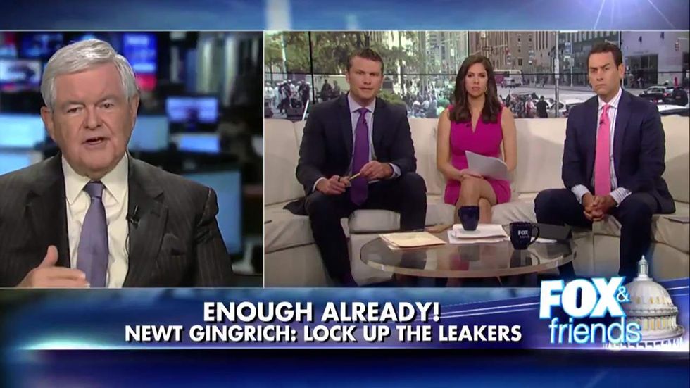 Newt Gingrich says he has a plan to solve Trump's problems with leakers: Throw them in jail