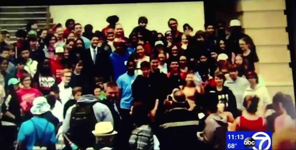 Eighth-grade students from progressive New Jersey town refuse to take a picture with Paul Ryan