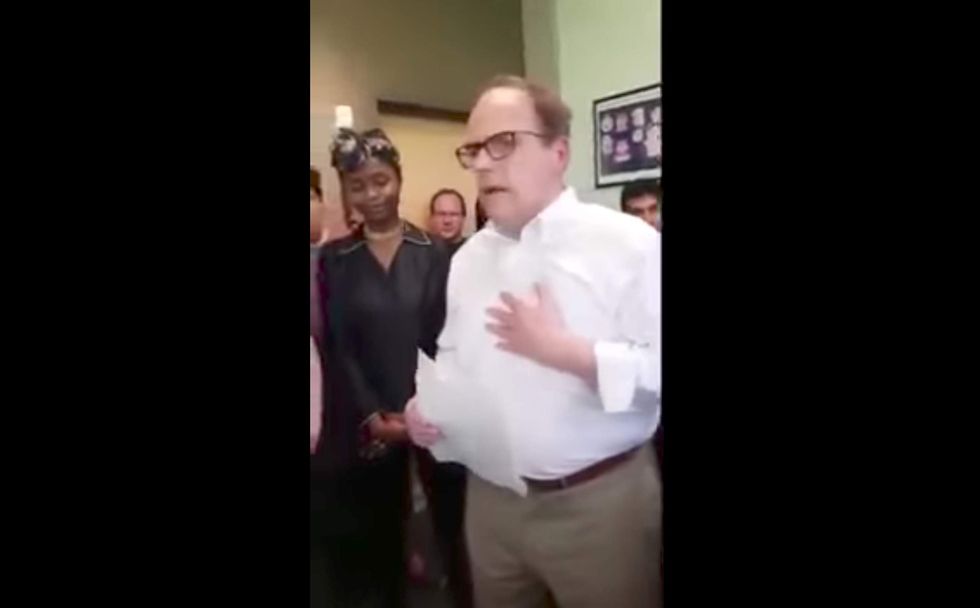Watch: College president bows to radical protesters, agrees to relieve them of class homework