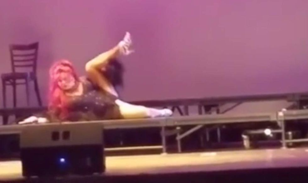 Drag queen's sexually charged act for public school talent show done in front of kids as young as 5
