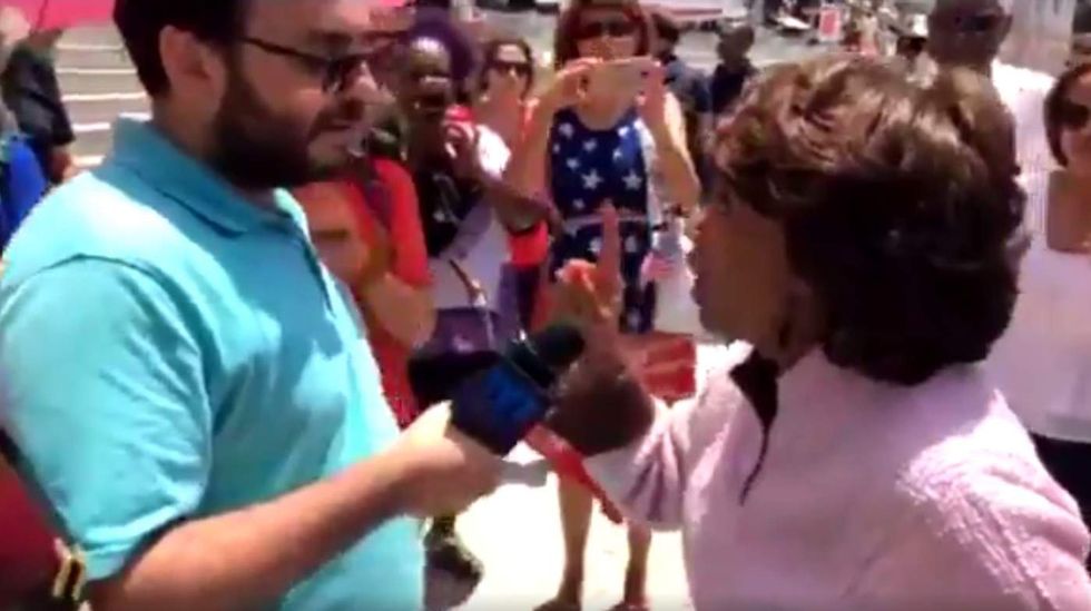 Watch what Maxine Waters does to a liberal reporter who asks a question she doesn't like