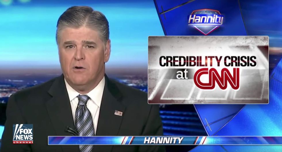 Sean Hannity tears into 'fake news' CNN after recent allegations of staging fake protest