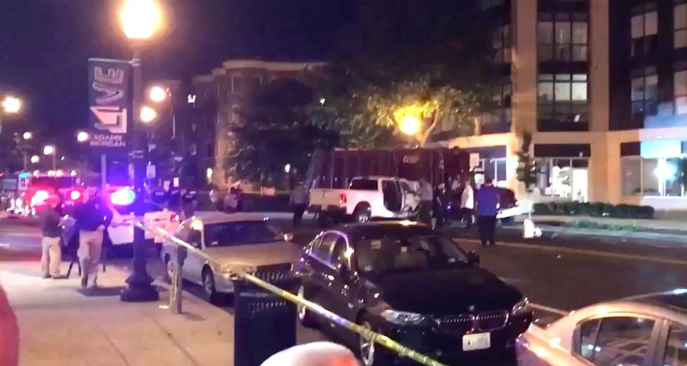 Pickup truck drives through crowd, runs over 2 police officers in Washington, D.C.