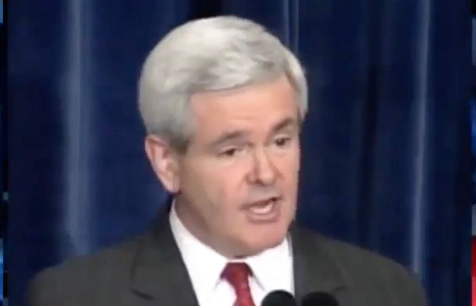 Watch: Newt Gingrich was 'sickened' at 'paid hacks' attacking a DOJ official in 1998