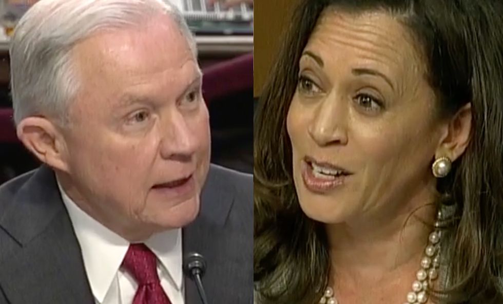 Liberals triggered by Sessions 'mansplaining' to Democrat Kamala Harris