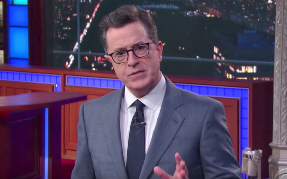 Stephen Colbert utters two truly shocking words to Trump about the Virginia shooting