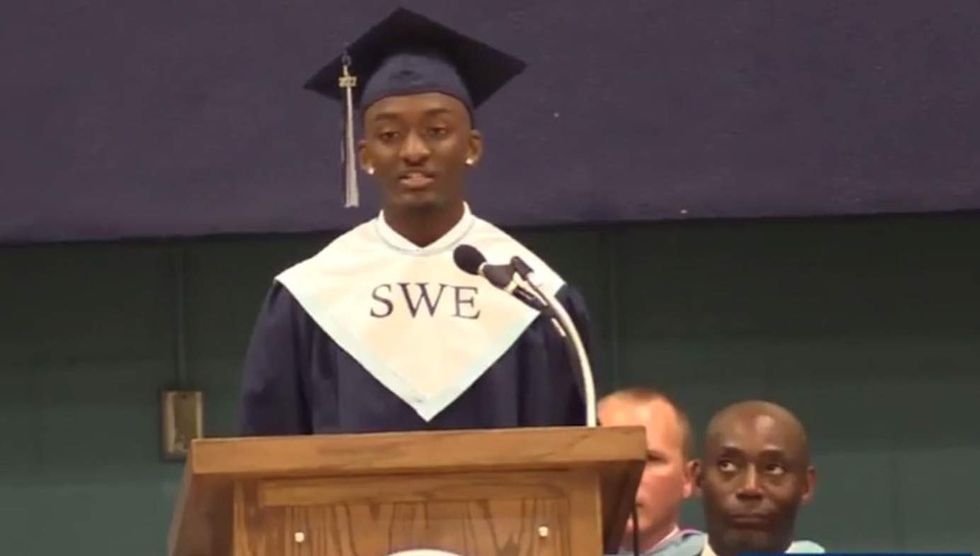 Class president ignores officials, reads his own speech at graduation — then gets a gigantic shock
