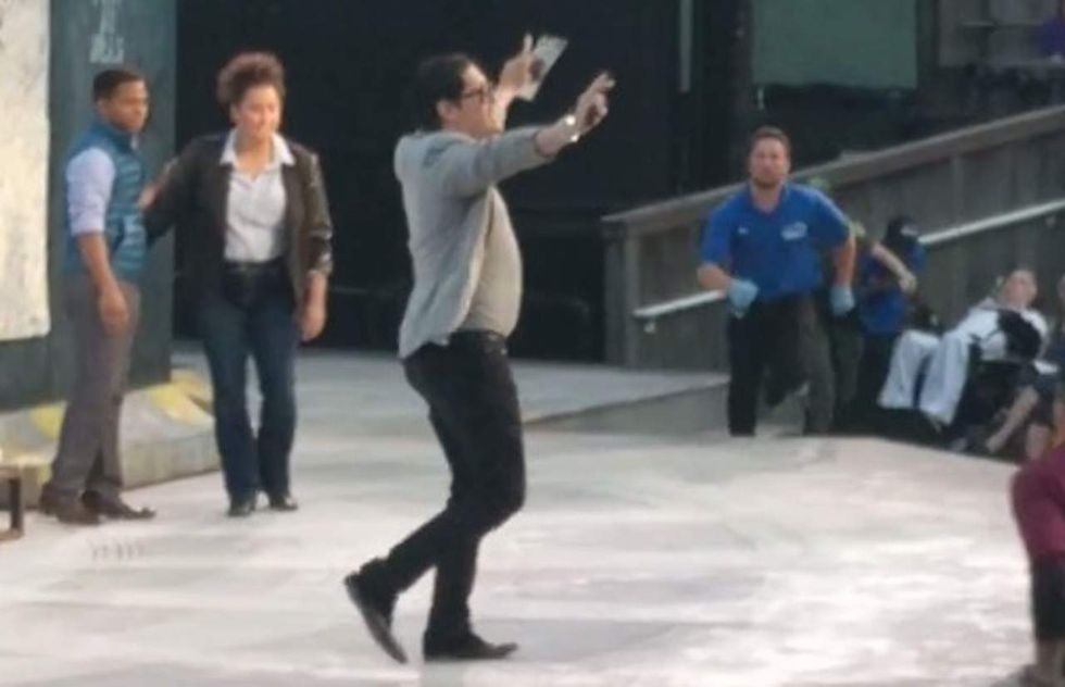 Liberal hate kills!': Controversial version of 'Julius Caesar' interrupted again on final night