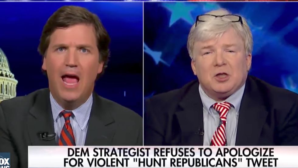 Tucker Carlson shuts down Democratic strategist who tweeted 'hunt Republican congressmen
