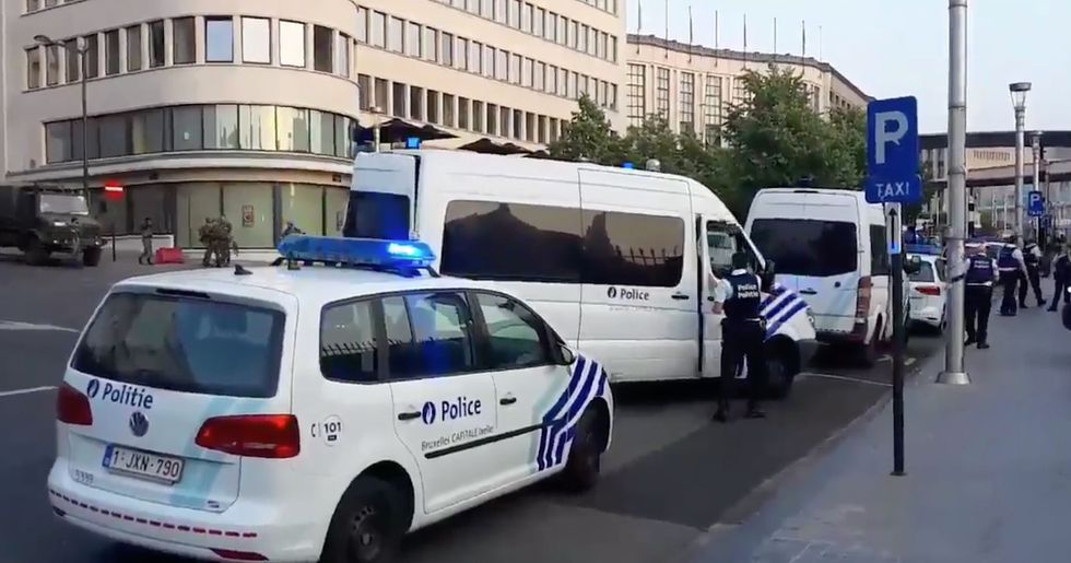 Police 'neutralize' man with explosive belt at Brussels train station