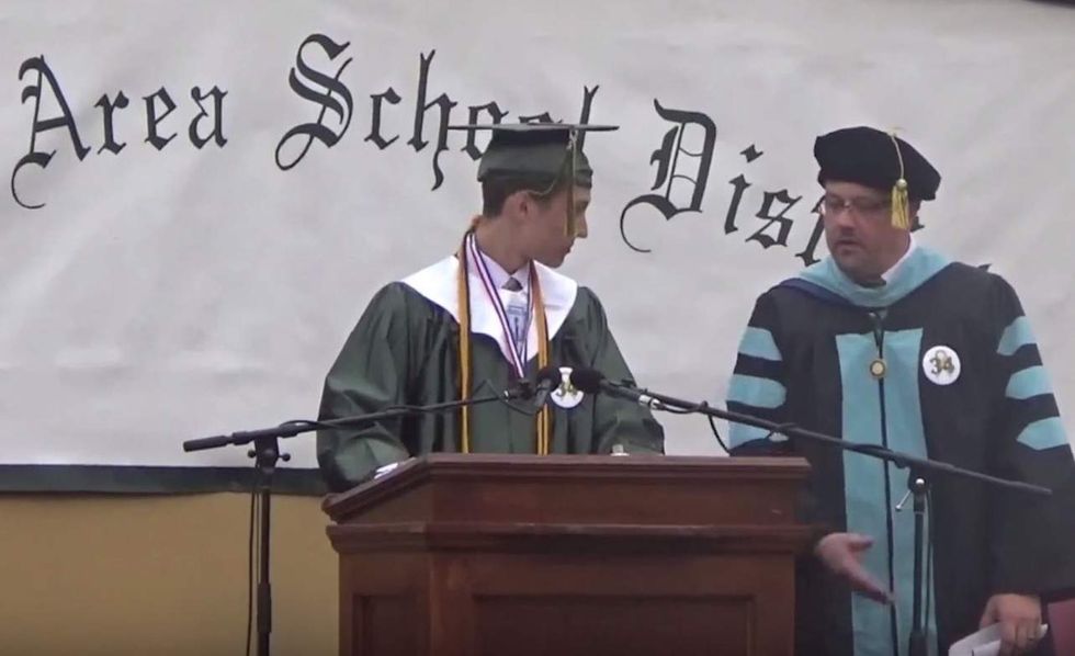 Valedictorian's rogue speech cut off by principal — but he gets to finish it for way bigger audience