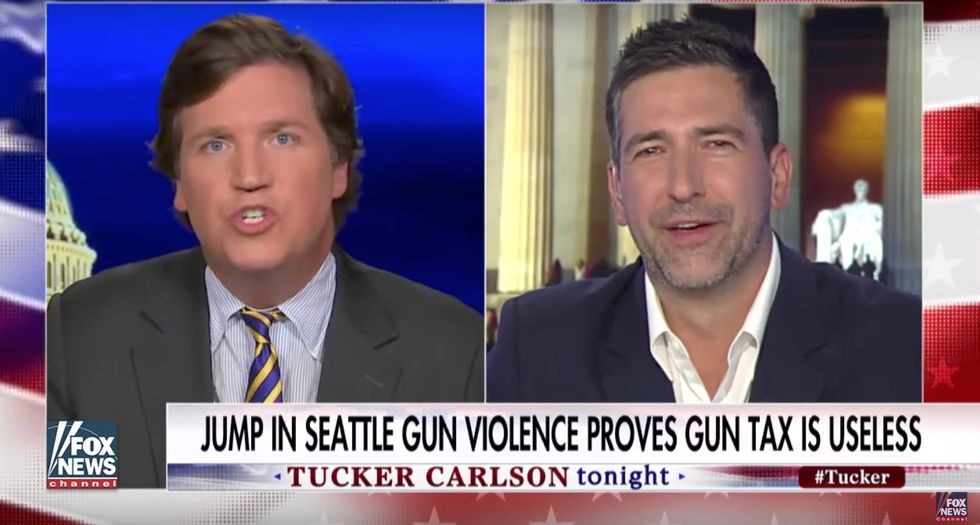 Tucker Carlson uses facts to brutally shut down gun control advocate who favors gun confiscation