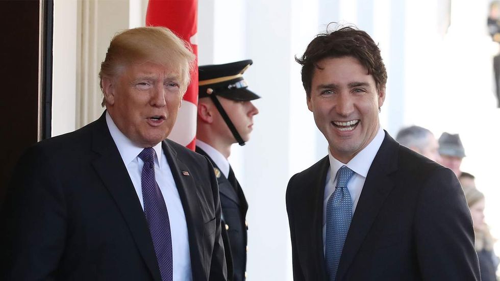Left-wing Canadian PM Justin Trudeau heaps praise on Trump