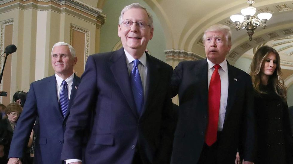 Mitch McConnell responds to Trump’s plan to repeal Obamacare now without replacement bill