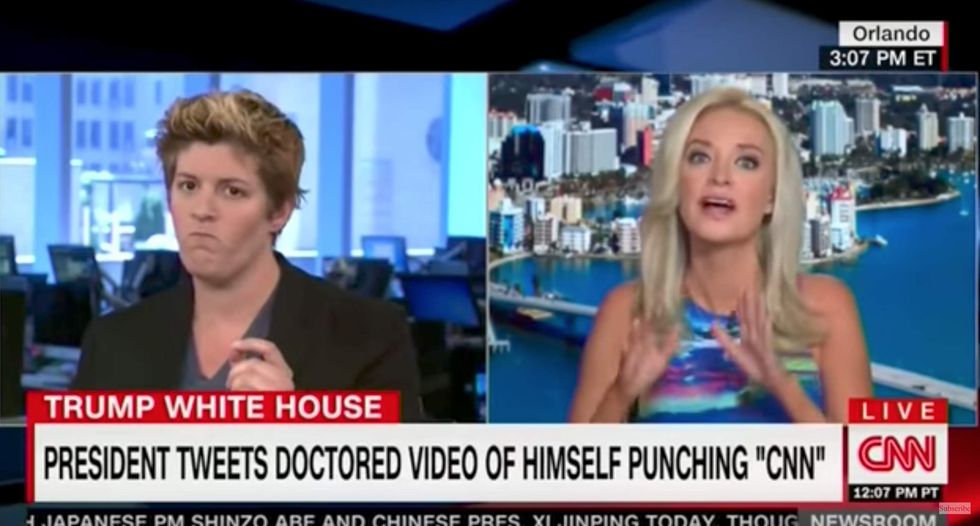 Watch: Panel completely implodes when Sally Kohn melts down over Trump supporter who defends tweets