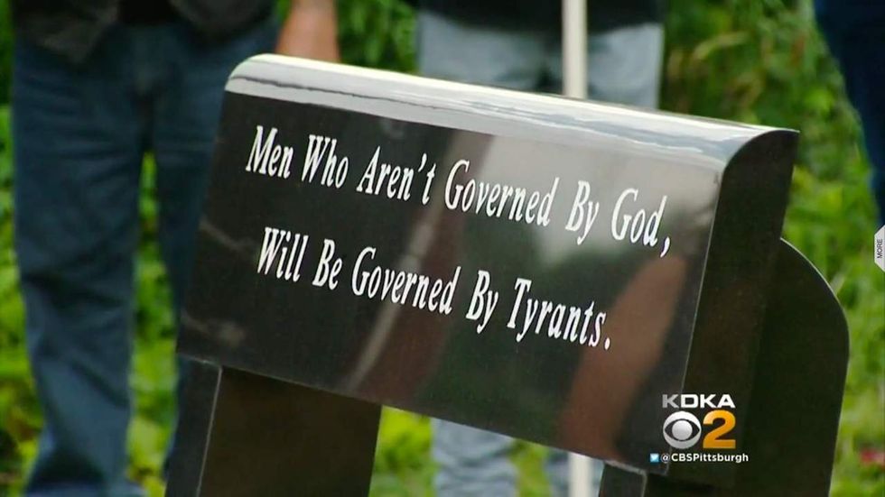 Pennsylvania county removes memorial bench after atheists complain about religious inscription