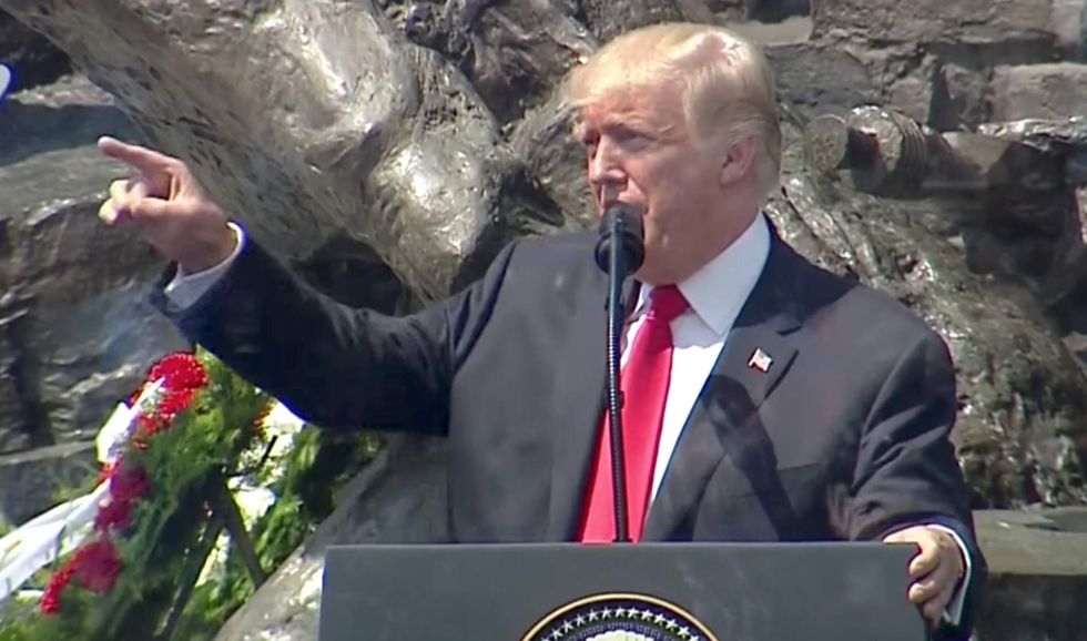 One line in Trump's speech in Poland made liberals' heads implode