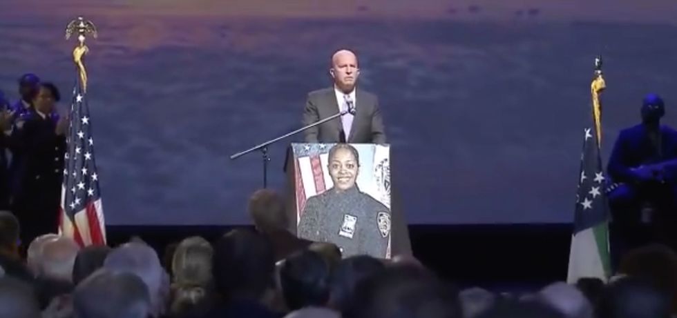 NYPD Police Commissioner shames Black Lives Matter at funeral for assassinated cop