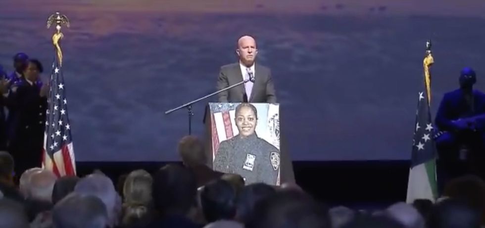 NYPD Police Commissioner shames Black Lives Matter at funeral for assassinated cop