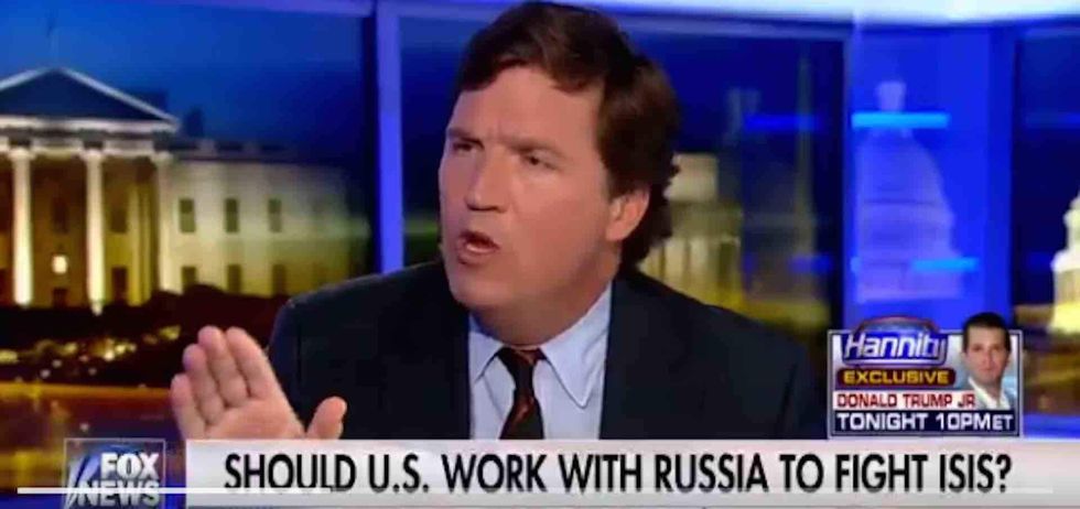 I beg your pardon?': Tucker tears apart guest who compares him to Nazi apologist
