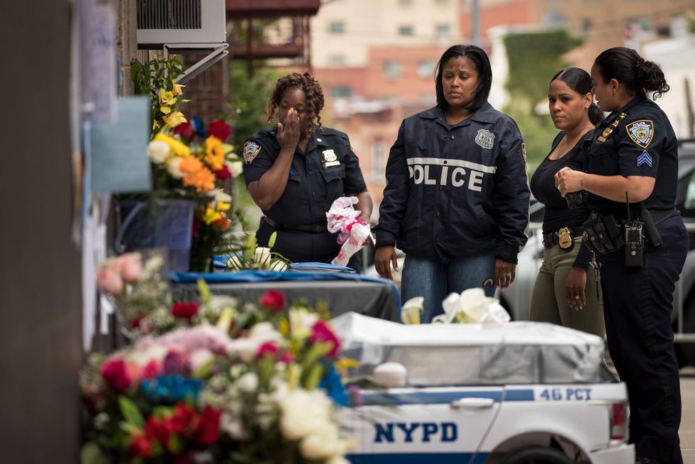 Police try reason, not anger, with teen blasting 'F*** Tha Police' during NYPD funeral