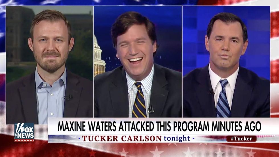 Maxine Waters goes on MSNBC to bash Tucker Carlson — then Carlson responds live on Fox in real time