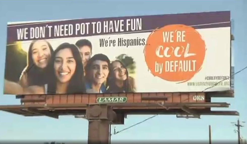 We're Hispanics. We're cool by default': Billboard against teenage marijuana use called racist