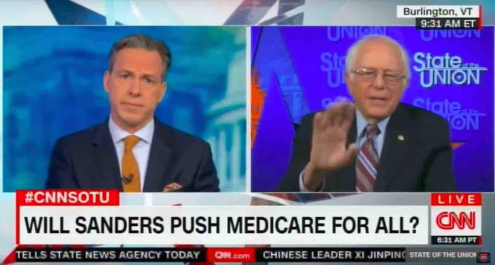 Bernie Sanders squirms as CNN host spews facts on single-payer health care