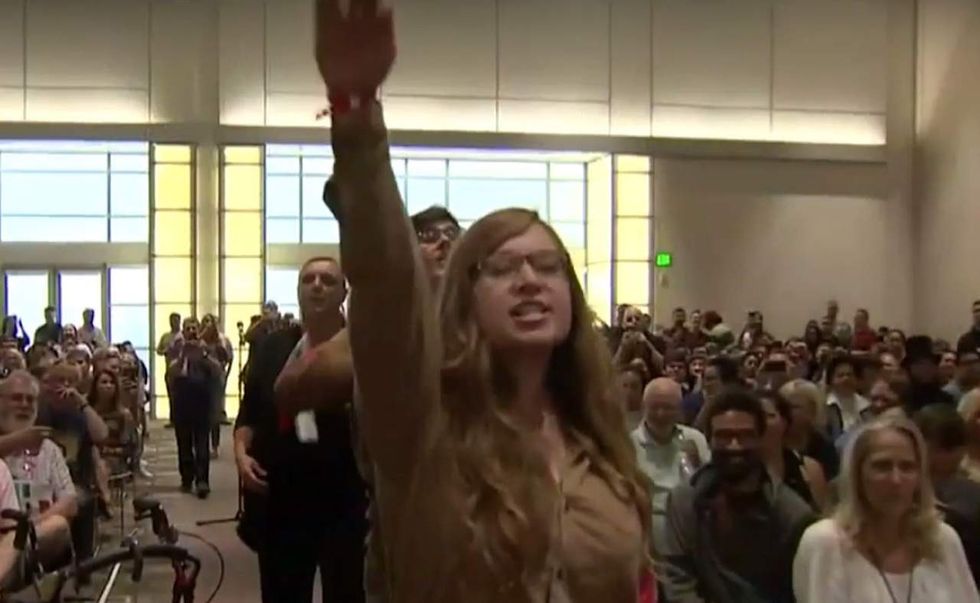 Nazi-clad protesters try shouting down Ann Coulter at free-speech panel — and are badly outnumbered
