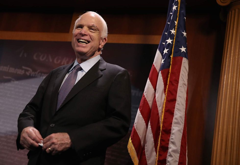 McCain thanks supporters, shows that he still has a sense of humor